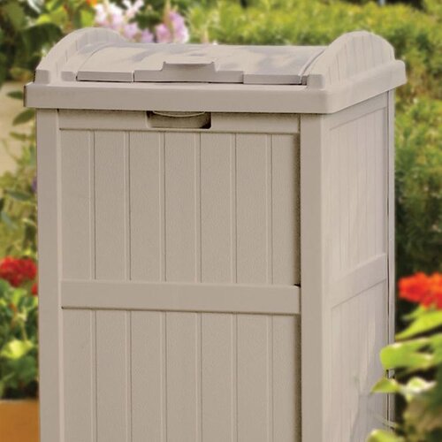 Suncast 33 Gallon Outdoor Trash Container Hideaway