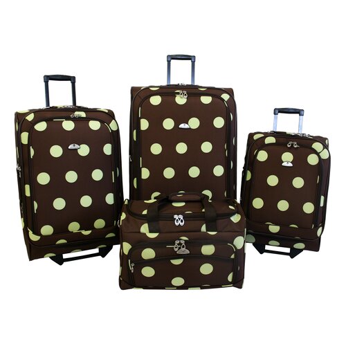 American Flyer Grande Dots 4 Piece Luggage Set