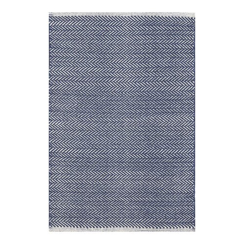 Dash and Albert Rugs Herringbone Indigo Blue Geometric Area Rug