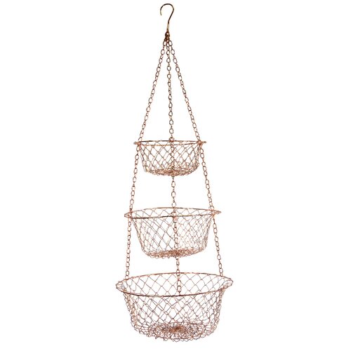 Hanging Fruit Basket or Fruit Bowl 3 Piece Set