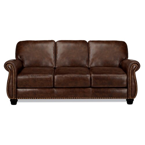 World Class Furniture Matthews Leather Sofa