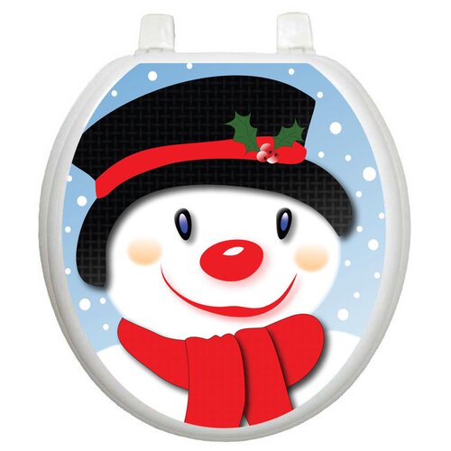 Toilet Tattoos Seasonal Snowman Toilet Seat Decal