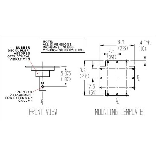 Peerless Structural Ceiling Decoupler