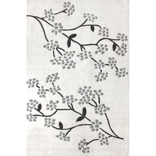 nuLOOM Cine Floral Vine Ivory Rug