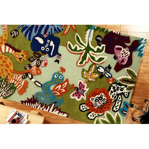 nuLOOM Kinder Zoo Animals Kids Rug