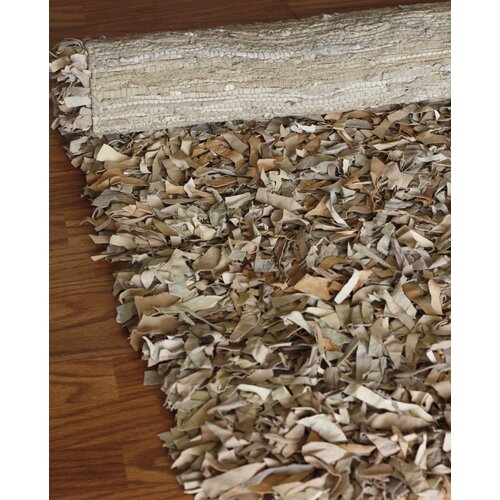 nuLOOM Leather Shag Beige Rug