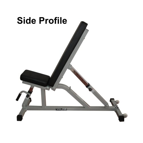 Valor Athletics Adjustable Utility Bench with Wheels