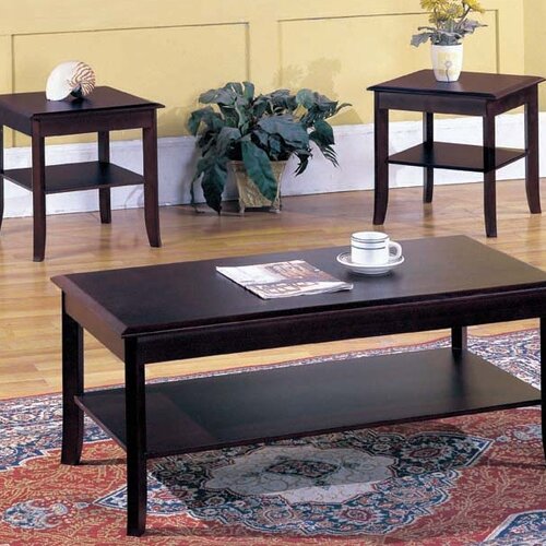 InRoom Designs 3 Piece Coffee Table Set