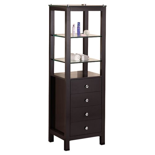 Design Element Contemporary 60 x 18 Freestanding Linen Cabinet