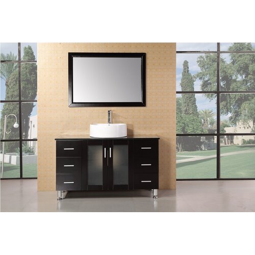 Design Element Malibu 47 Single Sink Modern Bathroom Vanity Set