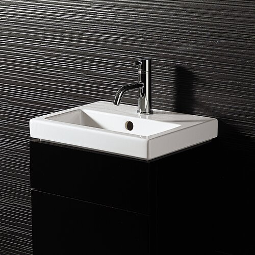 Bissonnet Area Boutique Logic 40 Ceramic Bathroom Sink   21130