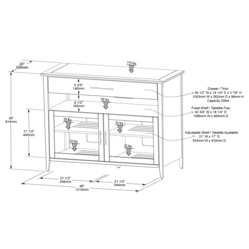 Tech Craft Venet 48 TV Stand