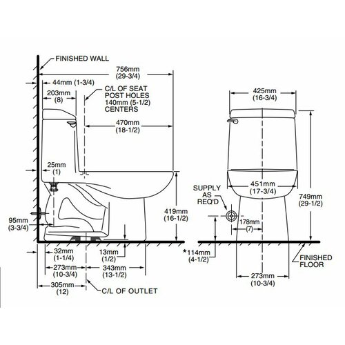 American Standard Champion 4 Right Height 1.6 GPF Elongated 1 Piece ...