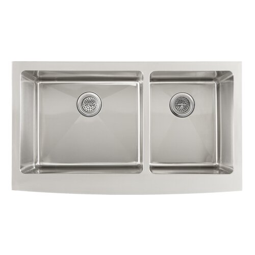 Schon 21 Double Bowl Farmhouse Kitchen Sink