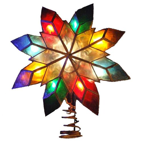 Kurt Adler 1-Light Capiz Star Treetop & Reviews | Wayfair