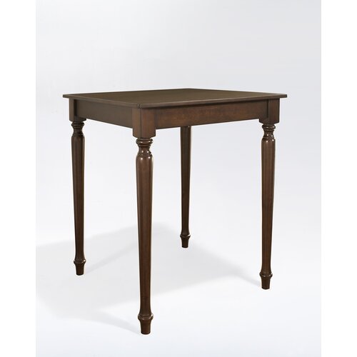 Crosley Turned Leg Pub Table in Vintage Mahogany