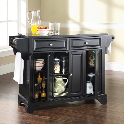 Crosley LaFayette Kitchen Island with Granite Top