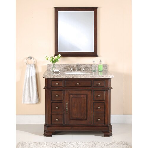 Lanza Perkin 42 Vanity with Backsplash & Matching Mirror