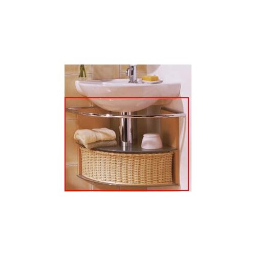 Porcher Novella Basket and Towel Bar for Corner Unit