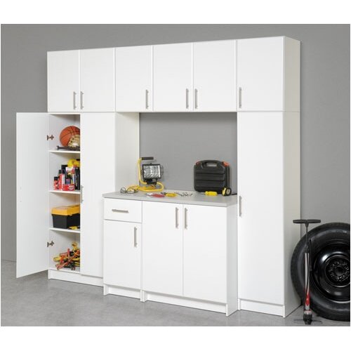 Prepac Elite Garage/Laundry Room Storage Cabinet & Topper with 2 Doors