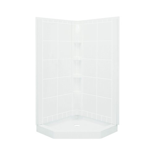 Intrigue Neo Angle Shower Kit with Age in Place Backers