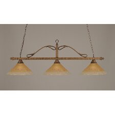 Light Wrought Iron Rope Kitchen Island Pendant