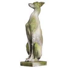 Animals Whippet Dog on Base Statue