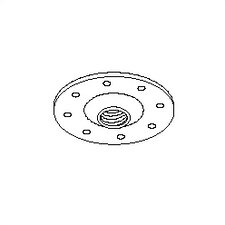 Round Ceiling Flange for 1 ID Pipe