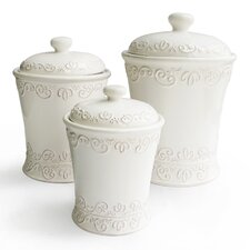 Bianca 3 Piece Scroll Canister Set