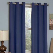 Microfiber Grommet Window Curtain Single Panel