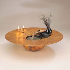 Copper Water and Fire Circular Tabletop Fountain