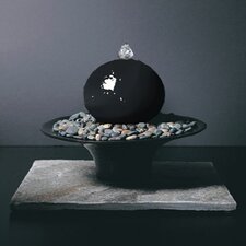 Ceramic Gentle Presence Small Tabletop Sphere Fountain