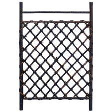 Dark Stained Japanese Style Garden Trellis