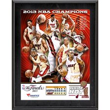 Miami Heat 2013 NBA Champions Sublimated Plaque