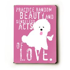 Artehouse LLC Practice Random Beauty Textual Art Plaque