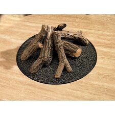 OW Lee Casual Fireside Hi Heat Ceramic Log Kit with Lava Granules