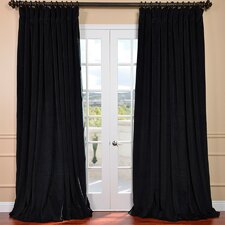 Signature Double Wide Velvet Rod Pocket Curtain Single Panel