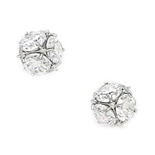 Rozzato 5 CT TW cubic zirconia Diamond Vermeil Stud Earrings