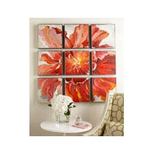 Multi Poppie Canvas (Set of 9)