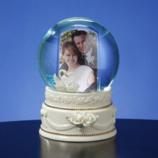 Double Swan Photo Frame Water Globe