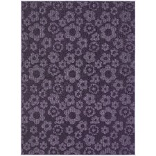 Magic Odor Eliminating Purple Flowers Rug