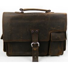 Vagabond Traveler Professional Leather Laptop Briefcase