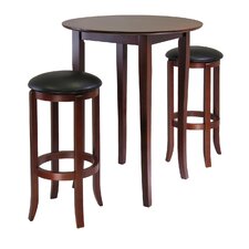 Winsome Obsidian 3 Piece Pub Table Set