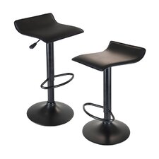 Winsome Obsidian 22.68 Swivel Adjustable Bar Stool (Set of 2)