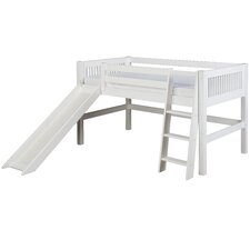 Twin Low Loft Bed with Slide