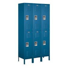 Unassembled Double Tier 3 Wide Extra Wide Standard Locker