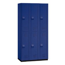 Double Tier 3 Wide Heavy Duty Locker