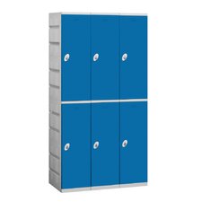 Assembled Double Tier 3 Wide Locker