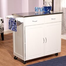 Kitchen Cart with Stainless Steel Top