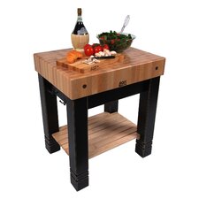 American Heritage Prep Table with Butcher Block Top